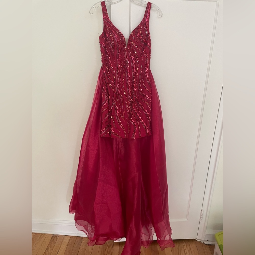 Red Rachel Allen Detachable Skirt Dress